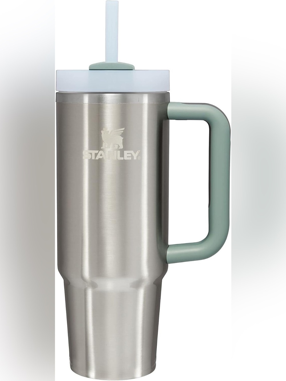 Stanley Stainless Travel Mug with Sage Green Handle